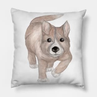 Dingo Puppy Run Pillow