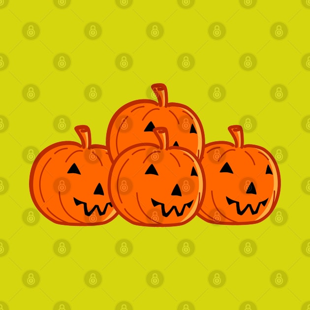 Smiling Halloween Pumpkins by ShubShank