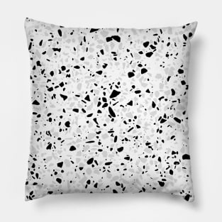 Black, White and Grey Speckles Pillow