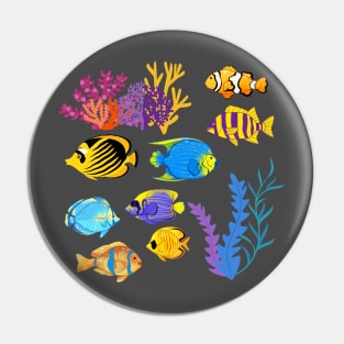 A story of the sea, a tropical fish Pin