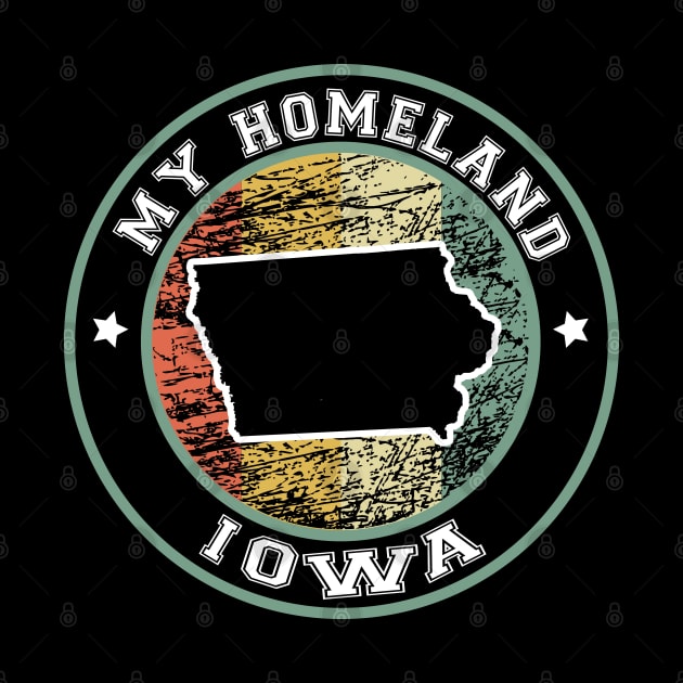 Homeland Iowa state USA vintage by LiquidLine