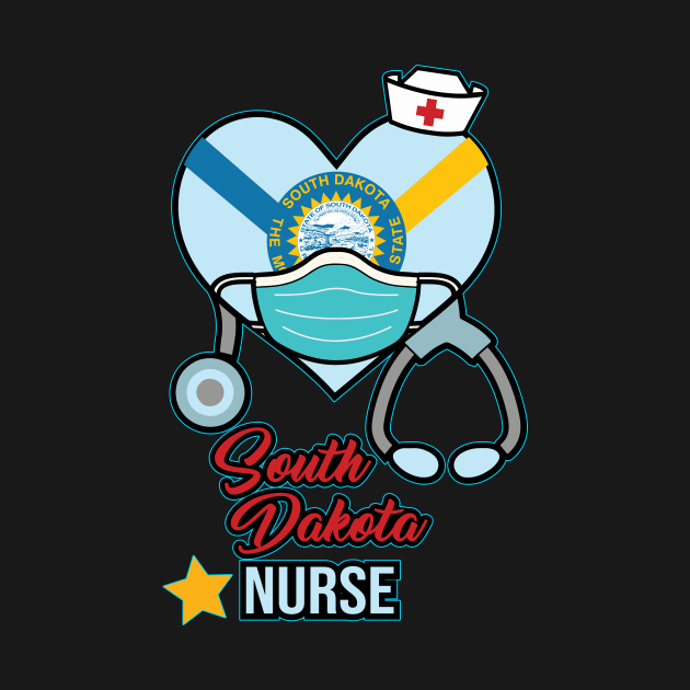 South Dakota Nurse - Love RN LPN CNA State Nursing Gift by ScottsRed