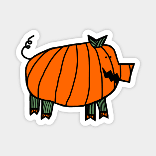 Pumppig a Pumpkin Pig for Halloween Magnet