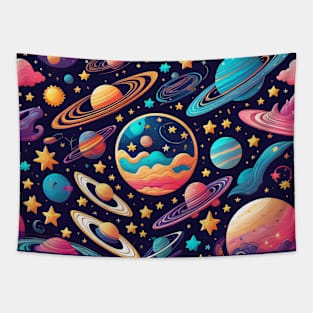 Space Pattern 5 Tapestry