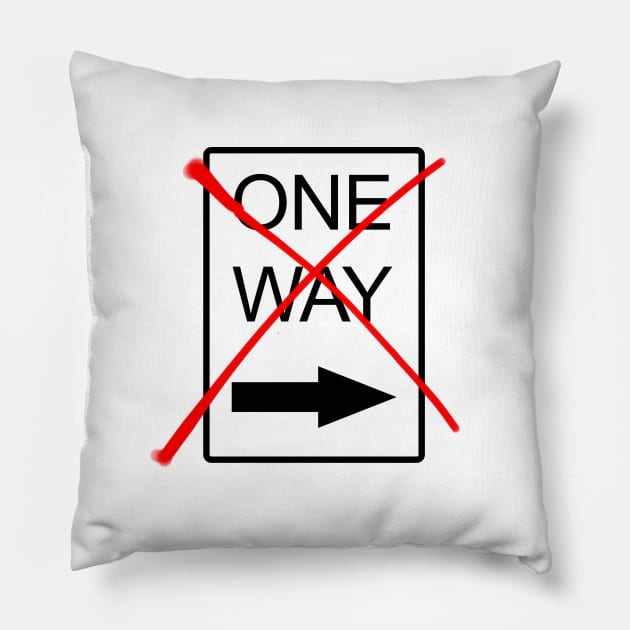 We choose the path without violence! Pillow by skeptic mouse