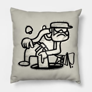 Journey Below - Leaning Graff Character Pillow