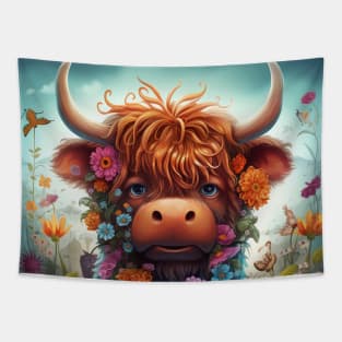 Highland Cow Tapestry