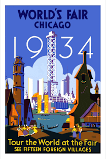 World's fair Chicago 1934 Magnet