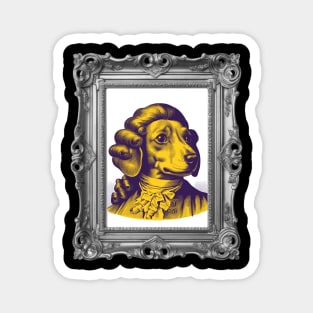 Rococo Doggo Funny Vintage Dog Portrait | Baroque | French | Fashion | Classical Art | History | Magnet