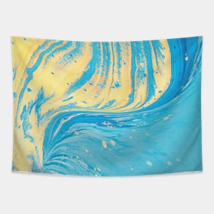 Summer Vibes Marble Waves Tapestry