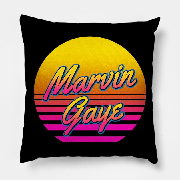 Marvin Personalized Name Birthday Retro 80s Styled Gift Pillow by Jims Birds