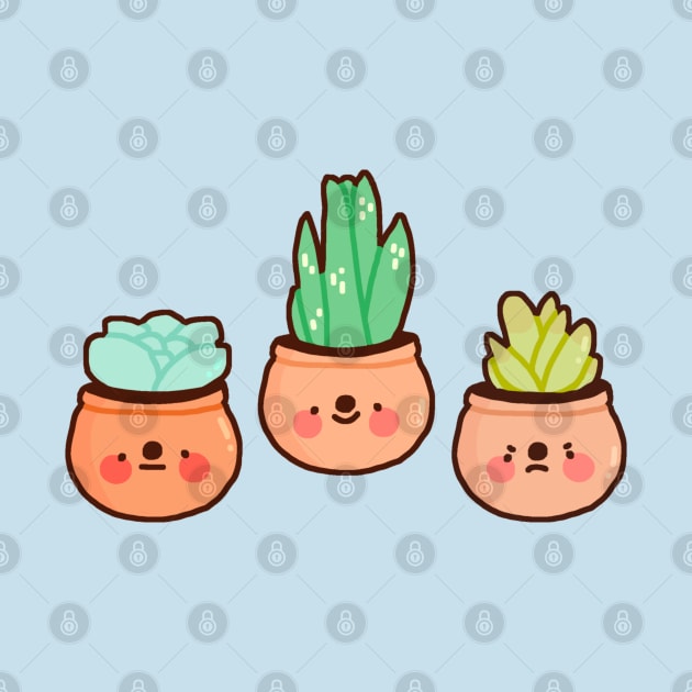 Succulent Trio by maiadrawss