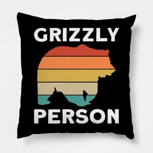 Grizzly Person - Grizzly Bear Pillow