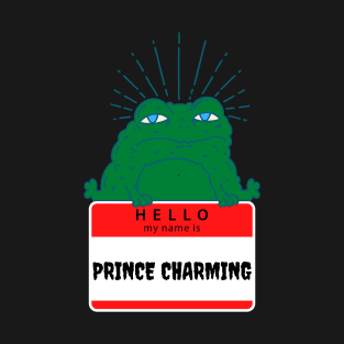 Hello My Name is Prince Charming Frog Green/Blue T-Shirt