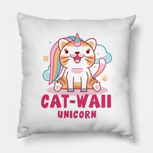 Aesthetic Unicorn Cat Kawaii Pillow