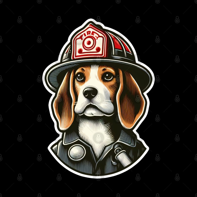 Beagle Fire fighter by k9-tee