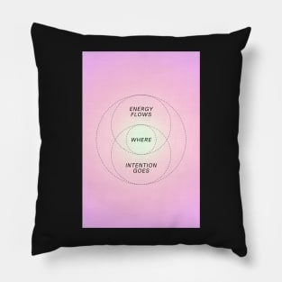 Positive Affirmation Pink Glow Aura Pillow