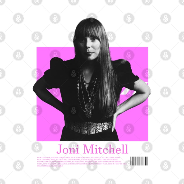 Joni Mitchell // 1970s Fan Art Design by instri