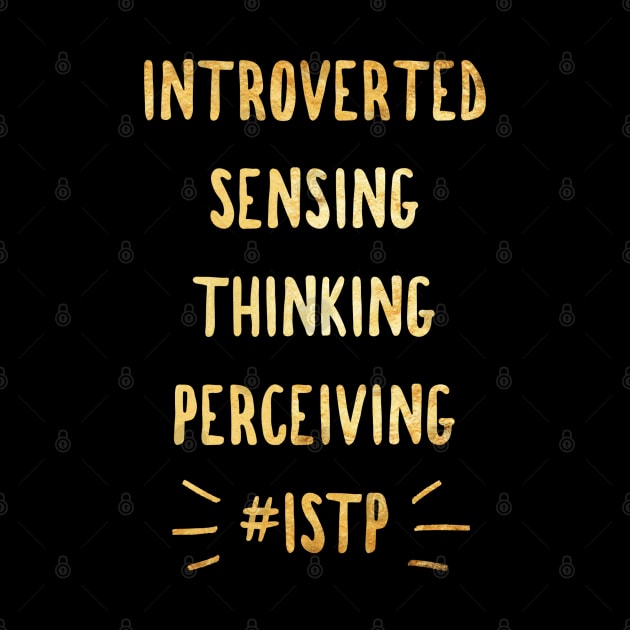 ISTP Introverted Sensing Thinking Perceiving by coloringiship