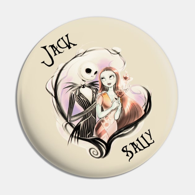 Jack and Sally Pin by AMBER PETTY