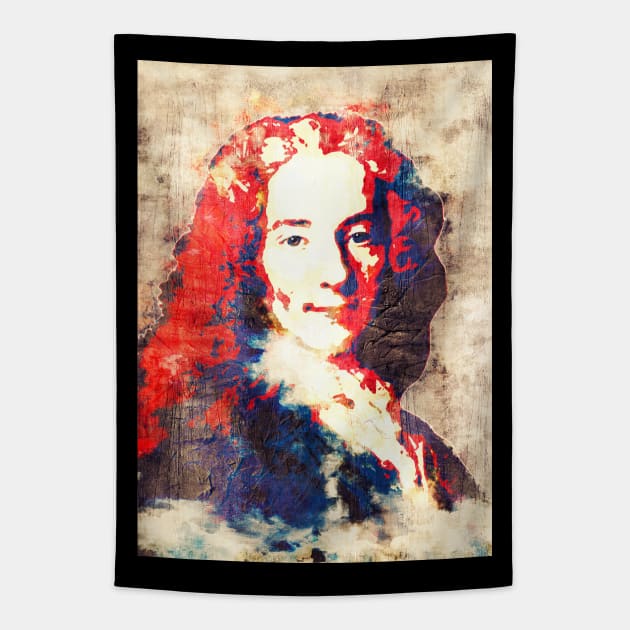 Voltaire Pop Art Tapestry by Nerd_art