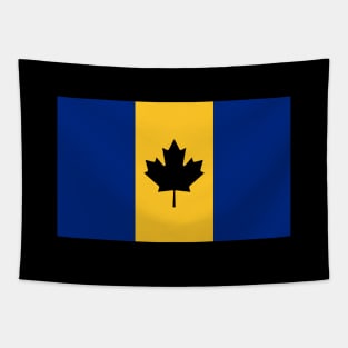 Barbados / Canada Flag Mashup Tapestry