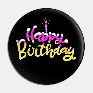 Happy Birthday Cake Pin