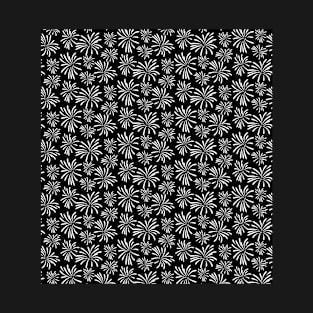 black and white fireworks pattern T-Shirt