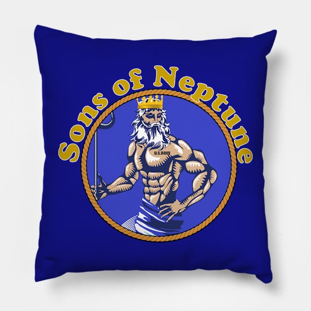 Sons Of Neptune Pillow by Airdale Navy