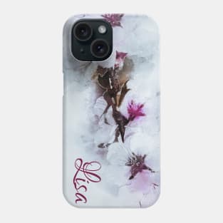 Cherry Blossom Designer Artwork Name Lisa Phone Case