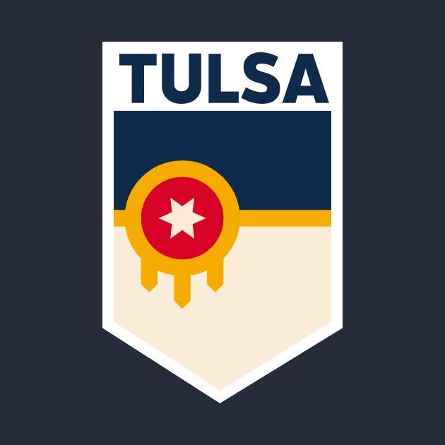 Tulsa, Oklahoma City Flag Emblem by SLAG_Creative