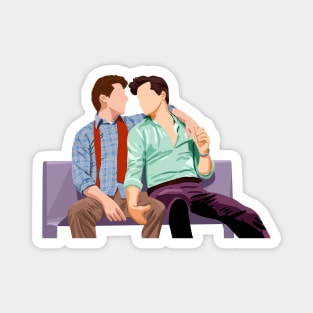 Falsettos - Marvin and Whizzer on a bench Magnet