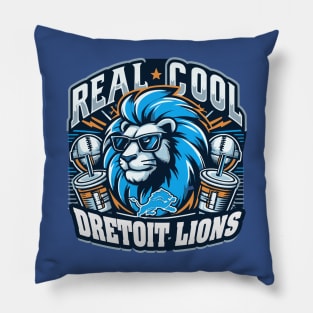 Real Cool Lions - Detroit Lions Inspired Design NFL Pillow