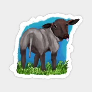 Cute, black lamb Magnet