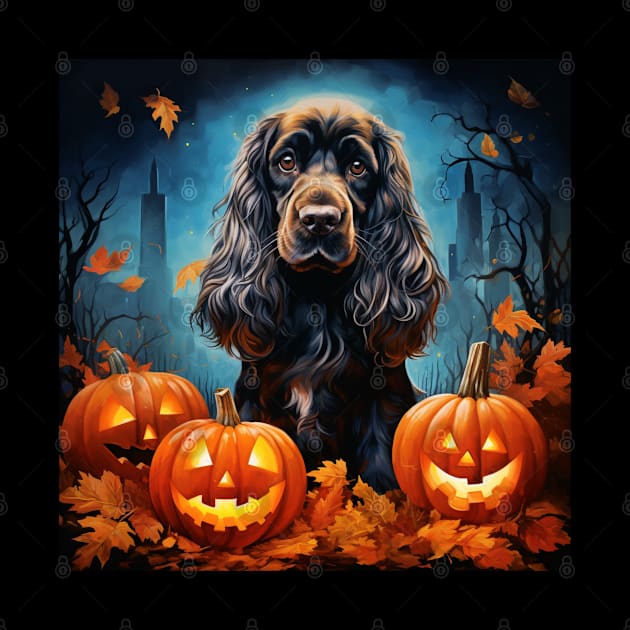 Halloween English cocker spaniel by NatashaCuteShop