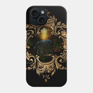 Awesome dark wolf in the night Phone Case