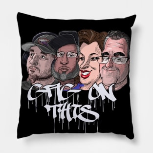 Gag On This Podcast Hosts w/ Lettering Pillow