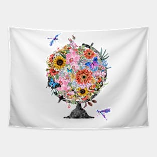 Floral Globe Tapestry