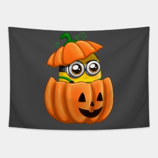 Halloween Pumpkin Minion Tapestry