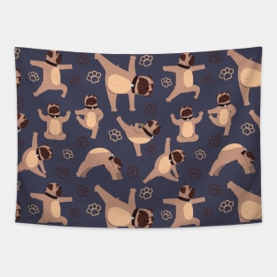 Little Dogs doing Yoga Cute Namaste Tapestry