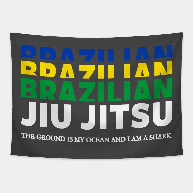 JIU JITSU - BRAZILIAN JIU JITSU Tapestry by Tshirt Samurai