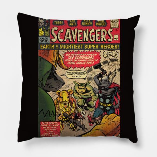 Scavengers #1 Pillow by ThirteenthFloor