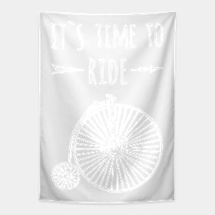 It`s tTime To Ride  shirt, Cycling themed tee Tapestry