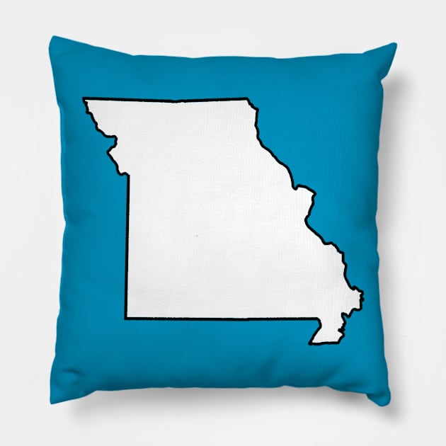 Missouri - Blank Outline Pillow by loudestkitten