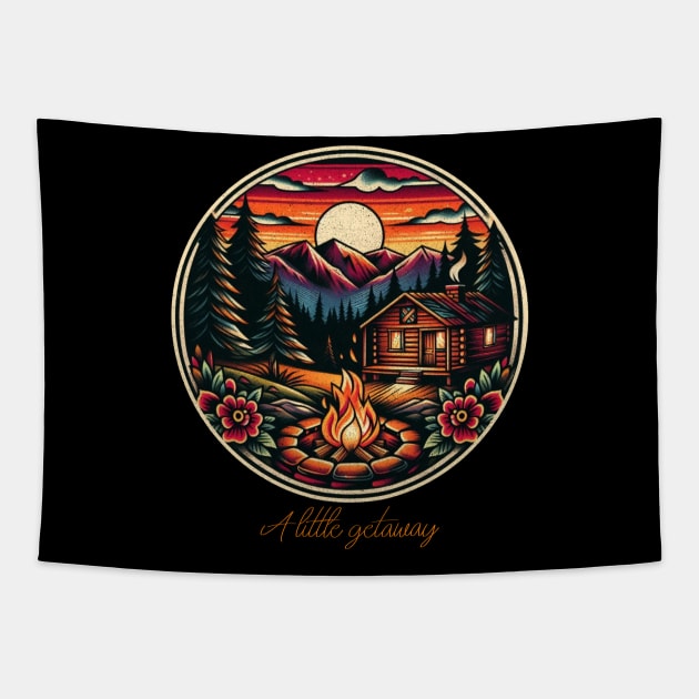 A little getaway cabin Tapestry by Tofuvanman