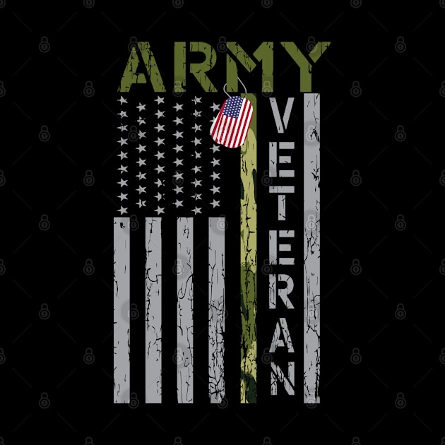 Army Veteran US Flag - Not All Heroes Wear Capes by jonathanptk