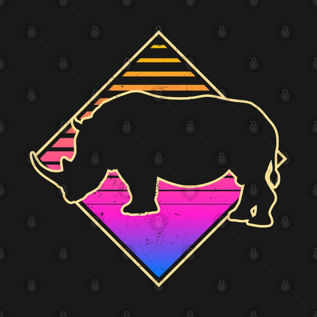 Retro Rhinoceros by White Martian