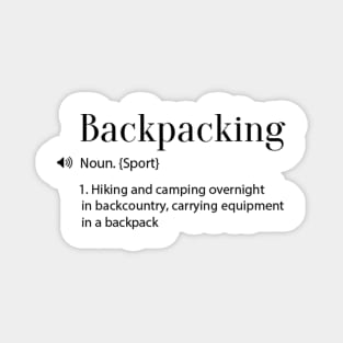 Backpacking Definition Magnet