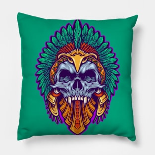 Awesome Aztec Skull Pillow
