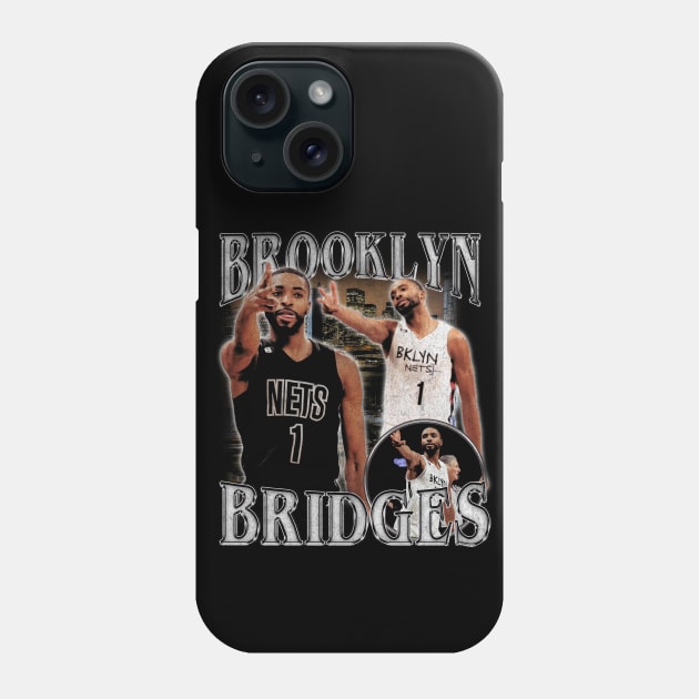 Mikal Bridges BROOKLYN BRIDGES Vintage Phone Case by rattraptees